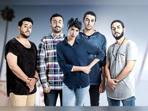 The cast of Cut: Yousef Aldakhil, Norah Albader, Fahad Albutairi, Osamah Salih and Mohammed Sef. (MBC)