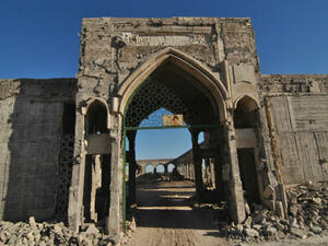 Destroyed grave of Prophet Jonah, Iraq, Mosul. (Lena Ha / Shutterstock)