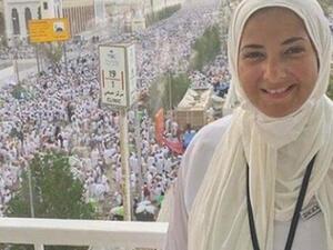 Donia Samir Ghanem at haj.