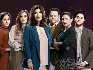 The cast; Malek is on the far right. (CBC)