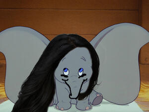 Can you tell it was a writer that tried to turn Dumbo goth, and not an actual artist?