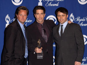 Matt Leblanc (right) with his former "Friends" co-stars Matthew Perry and David Schwimmer. (Featureflash Photo Agency / Shutterstock.com)