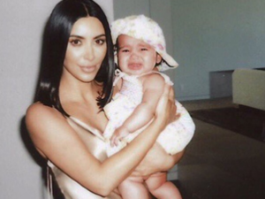 Kim Kardashian with Saint West. (Instagram / kimkardashian)