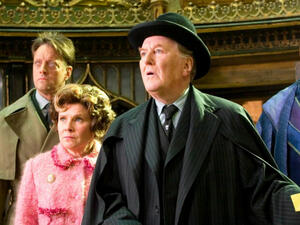 Actor Robert Hardy as Cornelius Fudge. (Warner Bros. Entertainment, Inc.)