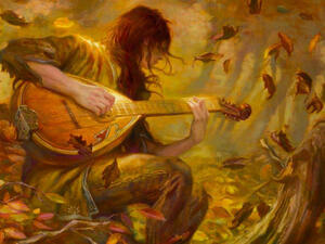 A depiction of the protagonist, Kvothe, by the artist Donato Giancola, who illustrated the book's original covers. (Donato Giancola)