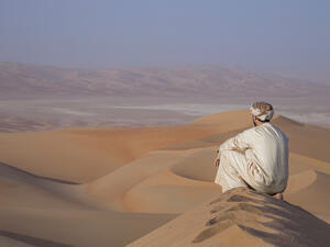 The Abu Dhabi desert. (Katiekk / Shutterstock.com)