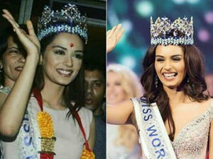 Miss World Indian Manushi Chhillar was greeted at the international airport (source: Instagram - @missindiaorg)