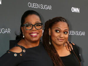 Director Ava DuVernay stands with Oprah Winfrey. (Joe Seer / Shutterstock.com)