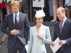 Prince Harry, Duchess Kate Middleton, and Prince William. (Mr Pics / Shutterstock.com)