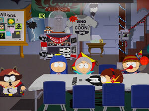 That "Who is the Coon?" shirt? Not the racism bit. (Ubisoft)
