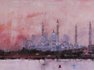 Sunset Over the Sheikh Zayed Grand Mosque, by Pippa Thew.