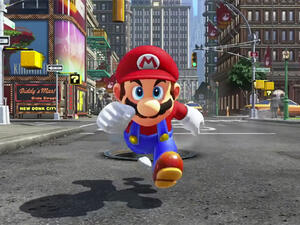 But if Super Mario isn't a plumber, why is he climbing out of the sewer? (Nintendo)
