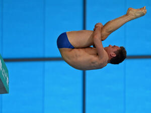 The 23-year-old diver reportedly took the pictures while on a break from his relationship with now-husband Dustin Lance Black in 2016. (Source: Mitch Gunn - Shutterstock)