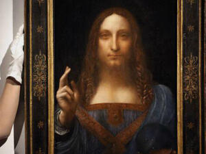 Leonardo Da Vinci’s Salvator Mundi; the world’s most expensive painting, is going to be exhibited at Abu Dhabi’s Louvre. (Source: twitter - @Louvre Abu Dhabi)