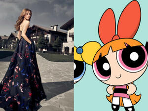 Nancy Ajram and the Powerpuff Girls. (Instagram / nancyajram / Cartoon Network)
