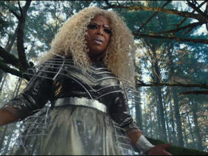 Oprah Winfrey looking decidedly different in the new film, A Wrinkle in Time. (Walt Disney)