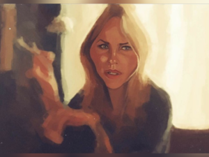 A painting of Shereen Reda by Muhammad Labib. (Instagram / shereenredaofficial)