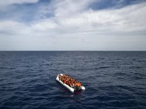 Ethiopian migrants on board a tiny, stuffed ship on the Red Sea (AFP/FILE)