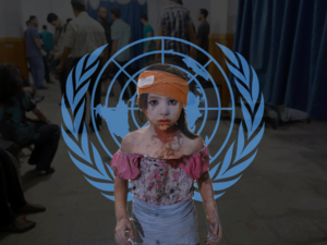 A Syrian girl, wounded after bombings in her neighborhood of Eastern Ghouta (Rami Khoury/Al Bawaba)
