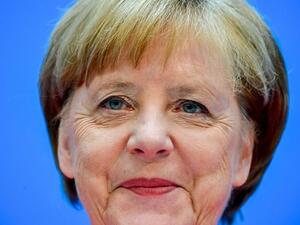German Chancellor Angela Merkel addresses a press conference following a party leadership meeting at the CDU headquarters in Berlin on June 18, 2018.(AFP/ Tobias SCHWARZ)