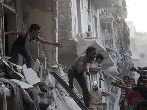 A mortar attack of two Palestine refugee children near the Palestinian refugee camp of Jaramana (AFP/File Photo)