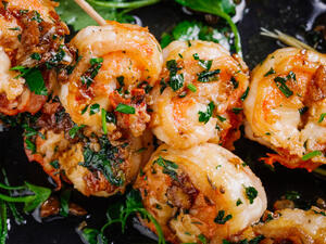 روبيان مشوي ومقرمش