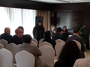 Habiba Al Marashi, Co-founder and Treasurer Emirates GBC at the MENA Green Building Awards showcase.