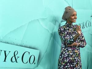 Halima Aden at a previous event. (Source: AFP)