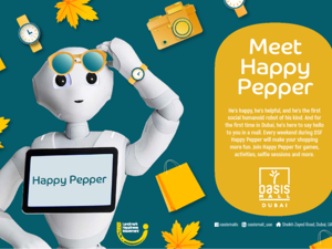 shoppers can take a glimpse and interact with ‘Pepper’ at Oasis Mall on 25th- 26thJanuary 2019 and on 1st -2nd of February 2019.