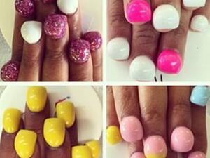 أظافر على شكل فقاعات