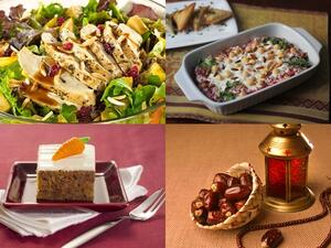 سلطة الدجاج، فتة الحمص وكعكة الجزر والتوابل