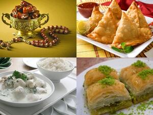 سمبوسك باللحم، شيش برك وبقلاوة