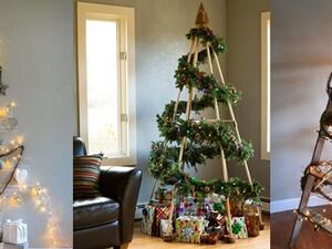 شجر كريسماس غير تقليدي من مواد متوفرة في المنزل شجر كريسماس غير تقليدي من مواد متوفرة في المنزل