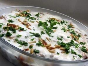 سلطة الباذنجان باللبن