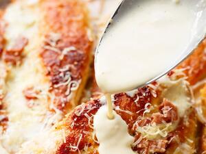 دجاج بارميزان كاربونارا