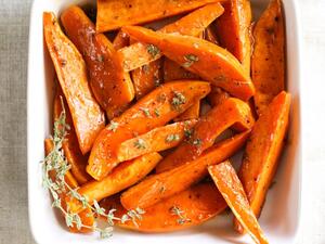 بطاطا حلوة مقلية بالزبدة