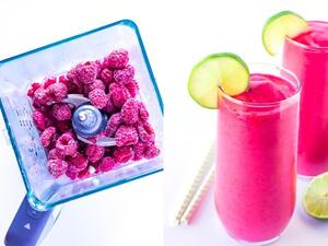 سموثي التوت الأحمر والليمون المنعش