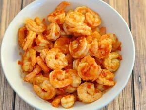 طبق الجمبري بالثوم والفلفل