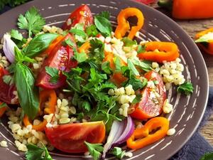 سلطة الكسكسي بالخضار