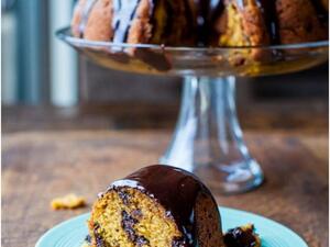 كعكة اليقطين بالشوكولاته