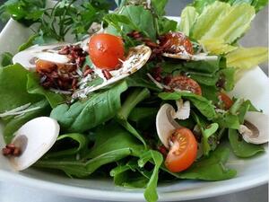 سلطة الجرجير بالخضار