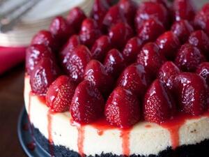تشيز كيك بالفراولة