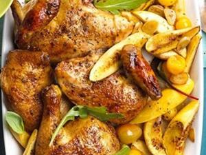 دجاج بالقرع الاصفر 