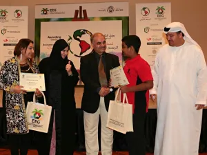 The Awarding Ceremony commended the talented young artists and exhibited the 36 winning entries with strong environmental messages, creating a bright and colourful scene.