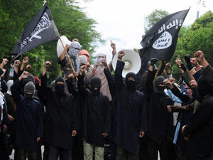 A group of Daesh militants. (AFP/File)