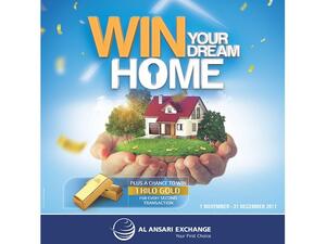 Al Ansari Exchange is giving its customers the chance to win the grand prize of owning a ‘dream home’ worth Dh500,000.