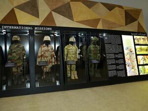 The 'International Missions' section at the museum highlights the many tasks that the UAE Armed Forces have accomplished around the world.