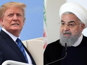 US President Donald Trump and his Iranian counterpart Hassan Rouhani. (AFP/File)