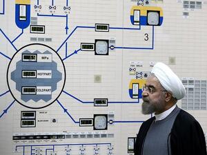 Iran's President Hassan Rouhani taking a tour of Russian-backed Bushehr nuclear power complex on September 10, 2016. (AFP) Iran's President Hassan Rouhani taking a tour of Russian-backed Bushehr nuclear power complex on September 10, 2016. (AFP)
