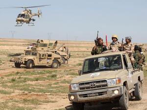 The Iraqi army in the Anbar province, where Rutbah sits (AFP/Ahmad Al-Rubaye)